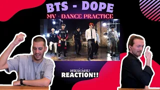 Musicians REACT to BTS-Dope // Mv+ Dance Practice -First time watching Bts-Dope