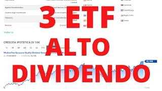 Investire in AZIONI con 3 ETF ad alto DIVIDENDO