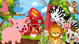 Animal Sounds Song for Kids |ABC Nursery Rhymes&Kids Songs |CurioCubs #nurseryrhymes #kids #animals