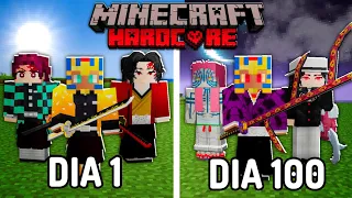 SOBREVIVI 100 DIAS no MUNDO de DEMON SLAYER do Minecraft - O FILME