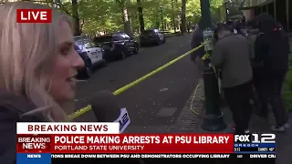 Live coverage of police arresting protesters at Portland State University