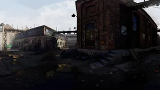 VR 360 View Of Old Abandoned Factory