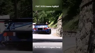 Fastest Chicane Ever by 600Kg FIAT X1/9!! #HillclimbMonster