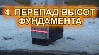 Определение высоты фундамента (перепад)