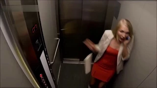 Падающий лифт довел пассажиров до истерики | Falling Elevator Prank