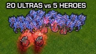 Which of these hero units can defeat 20 Ultralisks?