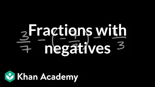Adding and subtracting fractions with negatives | 7th grade | Khan Academy