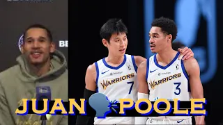 📺 Jordan Poole 32-7-4 in G League (highlights!), Juan Toscano wears JP jersey: so inspirational 😂