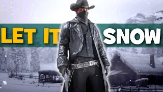 Snow and Christmas Decorations in Red Dead Online