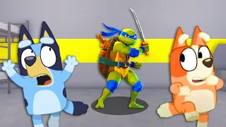 Bluey & Bingo Escape TEENAGE MUTANT TURTLES Prison!