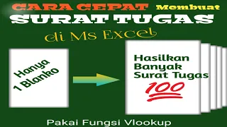 Cara Membuat Surat Tugas Otomatis dan Cepat di Excel