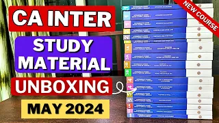 CA Intermediate New Course 🔥Study Material Unboxing ICAI | For May 2024 | Both Group | Tushar Shinde
