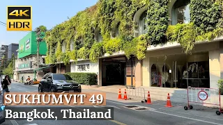 [BANGKOK] Sukhumvit 49: "Very Long Alley with Residences, Samitivej Hospital" | Thailand [4K HDR]