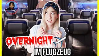 ÜBERNACHTE niemals im FLUGZEUG bei einer OVERNIGHT CHALLENGE (schlimmste NACHT ROUTINE meines LEBEN)