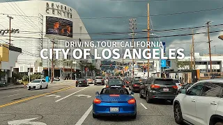 [4K] LOS ANGELES - Driving Beverly Grove, Tri West, Sunset Strip & Wilshire Boulevard, California