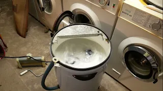 Polish vintage cult activator washing machine Swiatowit with heater 60s-90s - sound of work