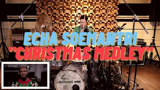 Drummer Reacts - Echa Soemantri "Christmas Medley" By Planetshakers #echasoemantri