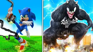 EVOLUI O SONIC NORMAL para o VENOM SONIC no GTA 5!!