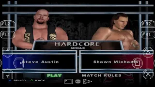 WWE SmackDown here comes the pain Steve Austin vs Shawn Michaels Hard core match
