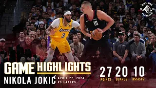 Nikola Jokić Secures The Triple-Double | Full Game Highlights vs. Lakers 🎥