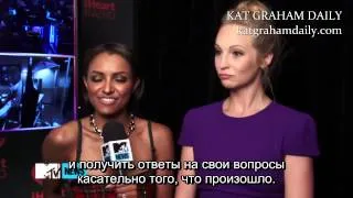 Kat Graham And Candice Accola Talk 'Vampire Diaries' Mysteries (rus sub)
