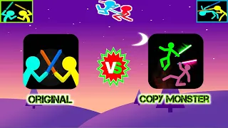 supreme duelist stickman 🇻🇳 original vs copy 🇧🇷 #monster #shorts #gaming #animation #stickman