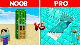 Minecraft NOOB vs PRO: NOOB FOUND SECRET CACTUS HOUSE vs UNDERGROUND DIAMOND BASE! (Animation)