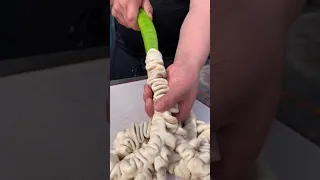 Asian street food Pig intestines