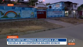 Este es el ambiente en la escuela a la que habrían ingresado delincuentes armados en Guayaquil