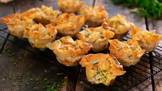 Filo Mini Quiches (Filo Pies)