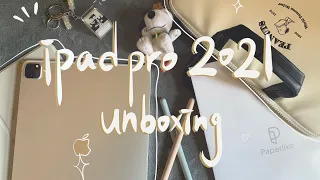 【iPad Pro 2021】(12.9")+Apple Pencil 2+accessories unboxing📦🍎