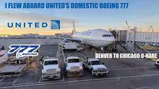 I flew aboard United's Domestic Boeing 777