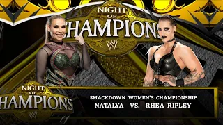 Rhea Ripley vs Natalya Smackdown Woman championship In Night Of champions 2023 #NightOfChampion