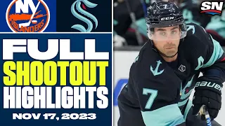 New York Islanders at Seattle Kraken | FULL Shootout Highlights - November 17, 2023