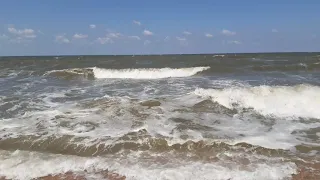 Море. Азовское море. Голубицкая. 23.07.21. Штормит.