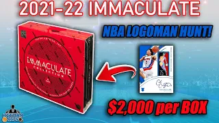 NBA LOGOMAN HUNT! -  2021-22 Immaculate Basketball Hobby Box - $2000 PER BOX!