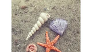 Easy homemade sea shells with homemade air dry clay