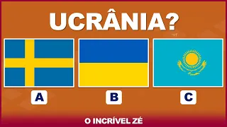 🌎 ACERTE A BANDEIRA CORRETA | QUIZ DE BANDEIRAS DE PAÍSES | 🧠📚 O Incrível Zé