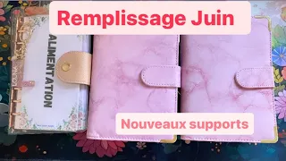 💋Budget #35💋| JUIN | Remplissage Avec Les Nouveaux Supports, Changement De Classeur Des Défis 🤗