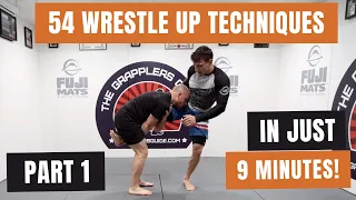 54 Wrestle Up Techniques In Just 9 Minutes by Jason Scully (PART 1) - BJJ Grappling