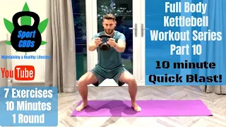 10 Minute Full Body Workout | Full Body Kettlebell Workout | Kettlebell Workout at Home 💪 🔥