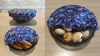 How to sew a universal fabric ECO lid on any dish