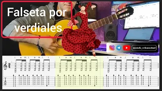 falseta por verdiales (finger style Tutorial + music sheet & tab)