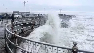 Angry seas in St Andrews today