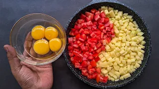 Just Add Eggs With Potatoes & Tomato Its So Delicious/ Simple Breakfast Recipe/ Cheap & Tasty Snacks