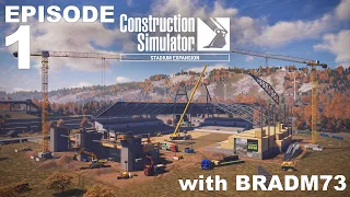 CONSTRUCTION SIMULATOR (2022) - STADIUM EXPANSION DLC - Ep# 1:  Pedestrian Bridge: Part 1