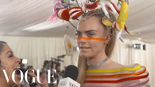 Cara Delevingne on Her Over-The-Top Met Gala Look | Met Gala 2019 With Liza Koshy | Vogue