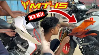 Installing X3 Kit On MT 15 || Modification || Full Installation Video