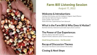 Farm Bill Listening Session 2022