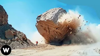 Tragic! Best Of Shocking Catastrophic Rockfalls Failures Caught On Camera - What Went Wrong?